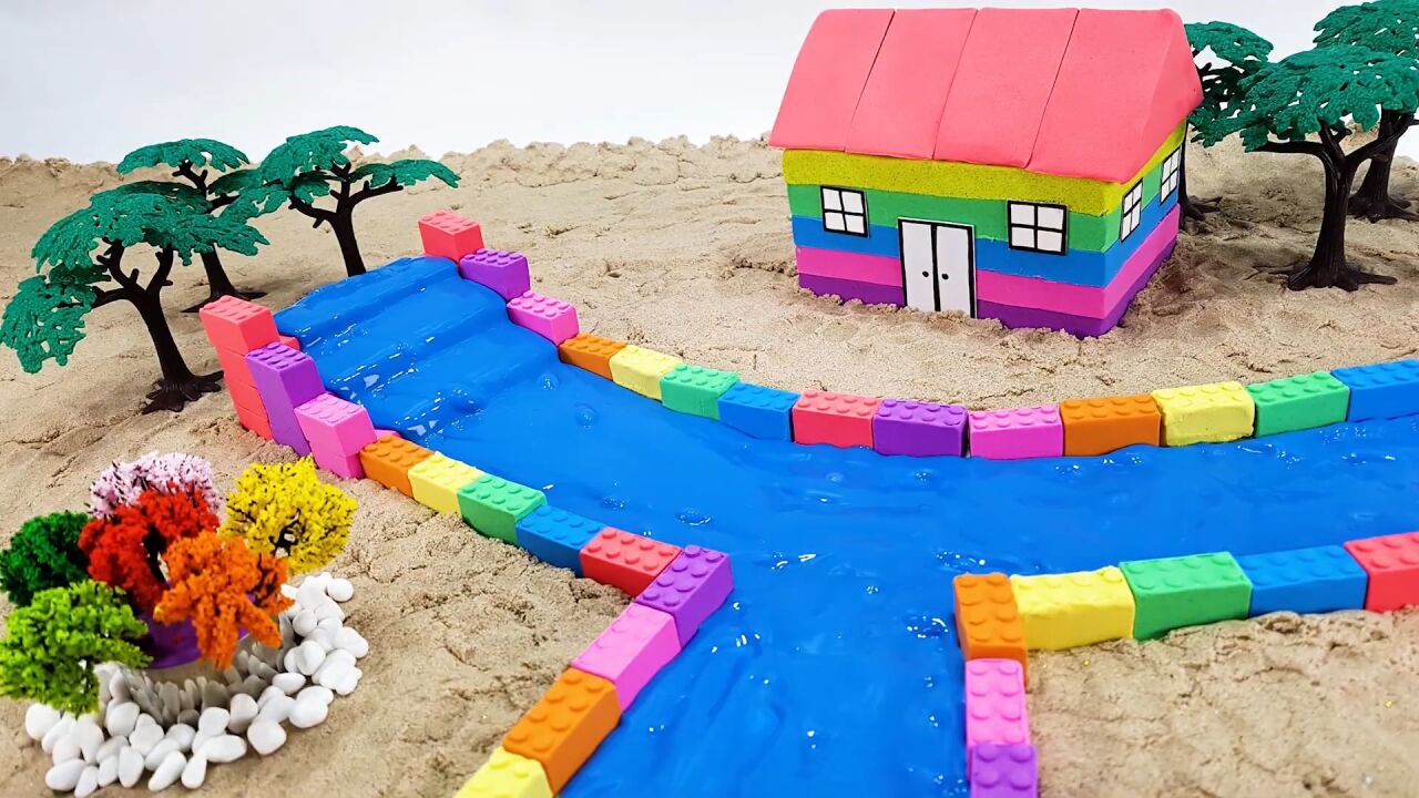 魔力沙手工diy,建造公共游泳池