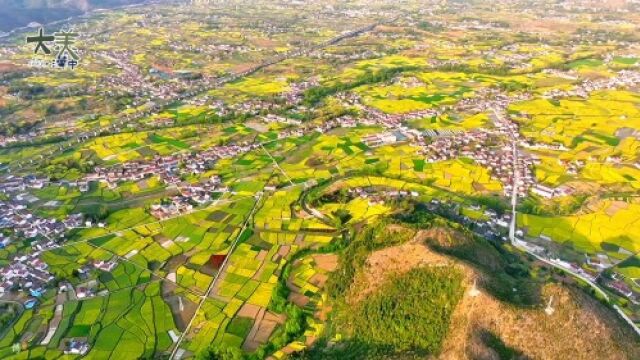 【大美汉中】美爆了!南郑马鞍山下油菜花海织就醉美田园画卷