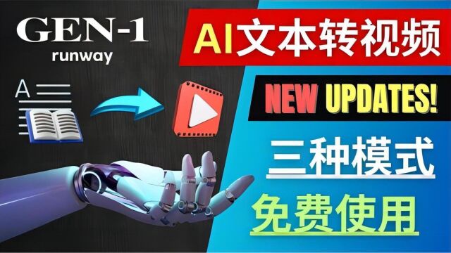 Runway Gen1 Ai文本转视频工具正式发布  3种模式抢先体验