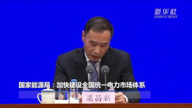 国家能源局:加快建设全国统一电力市场体系