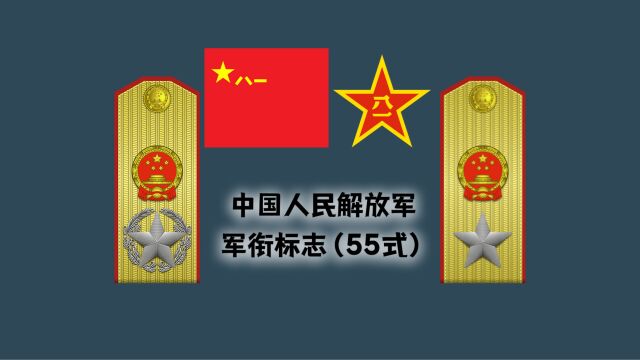 世界各国军衔标志:中国人民解放军军衔标志(55式)