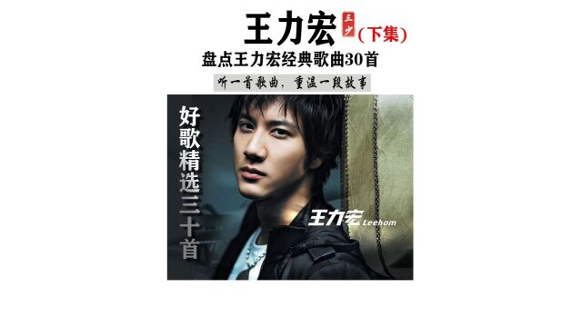 王力宏(下集)盘点经典歌曲30首