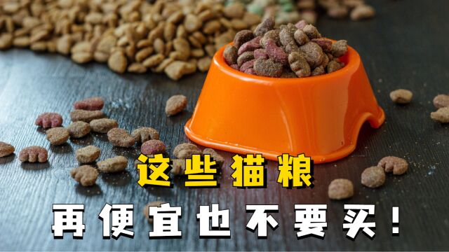 这些猫粮再便宜也不要买!主人一定要知道