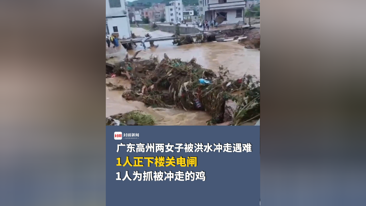 广东高州两女子被洪水冲走遇难