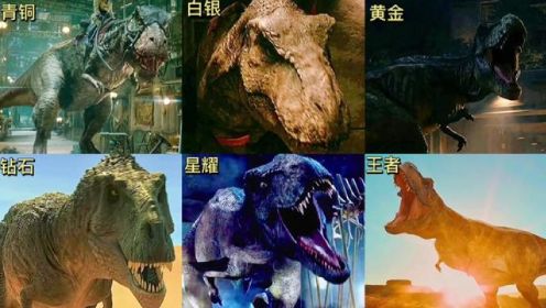假如影视里的霸王龙有段位，从青铜到王者，段位越高越凶猛。#恐龙 #侏罗纪 #恐龙之王霸王龙 #史前巨兽