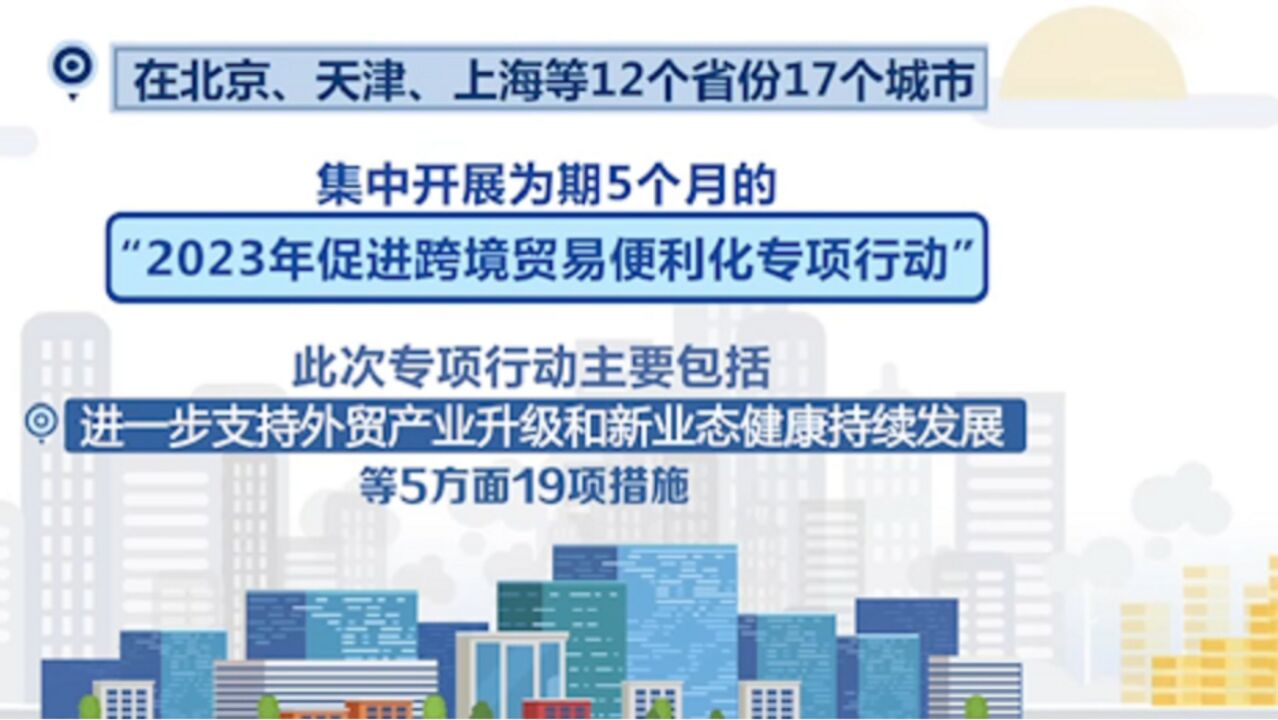 六部门部署2023年促进跨境贸易便利化专项行动,扩容至17个城市,进一步