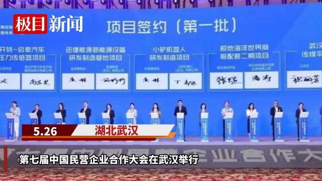 【视频】第七届中国民营企业合作大会举行,10个民企投资项目落户武汉经开区