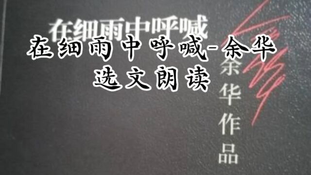 在细雨中呼喊的应该是友情,是亲情,是人性,也是对命运的反抗.