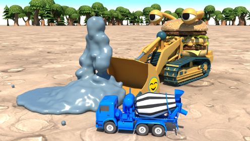 球球拖拉机,少儿挖掘机工程车汽车玩具动画片,幼儿启蒙益智动画