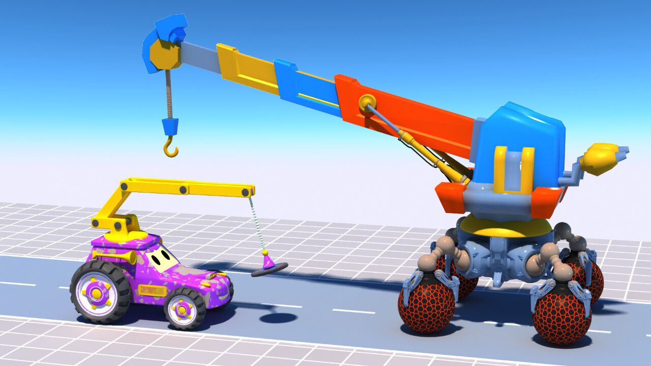 挑选工程车,少儿挖掘机汽车玩具动画片,幼儿启蒙益智早教动画