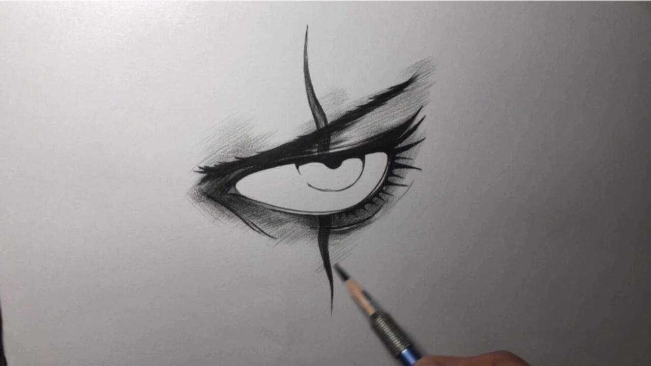 ai后帅气的索隆眼睛简笔教程