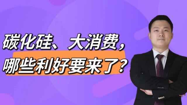 碳化硅、大消费,哪些利好要来了?