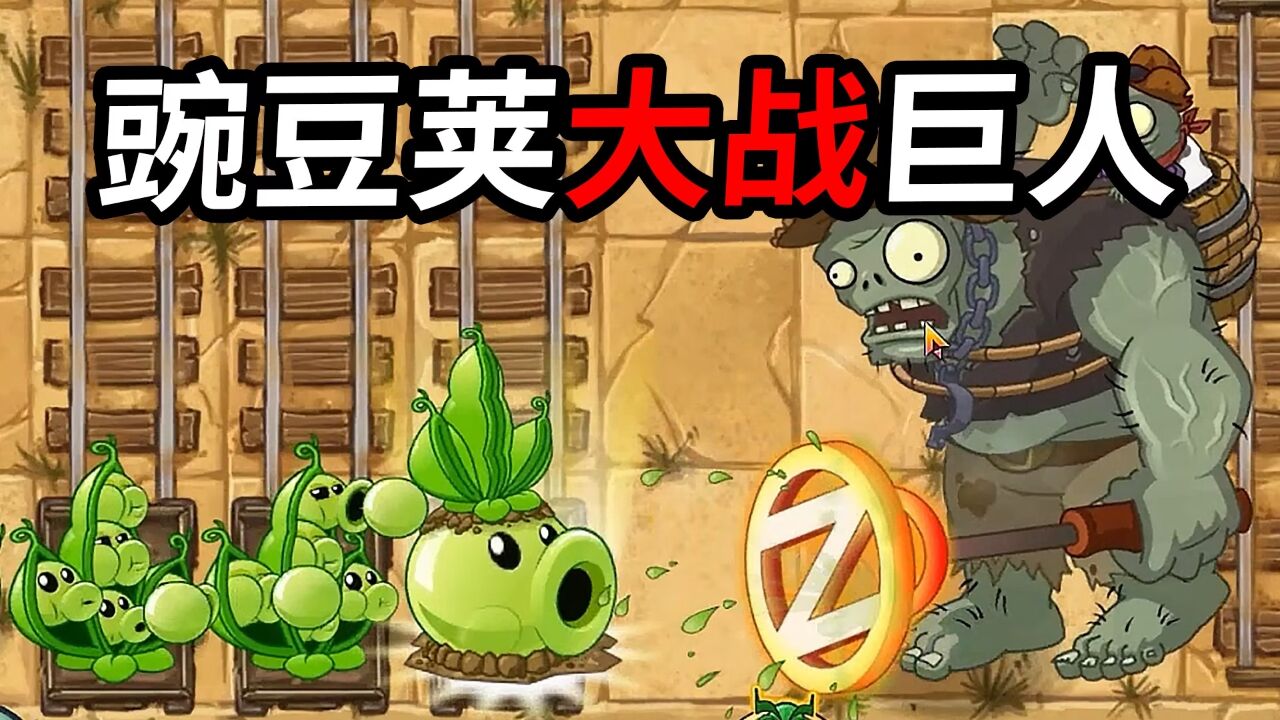 植物大戰殭屍2中文版:豌豆莢大戰巨人殭屍!