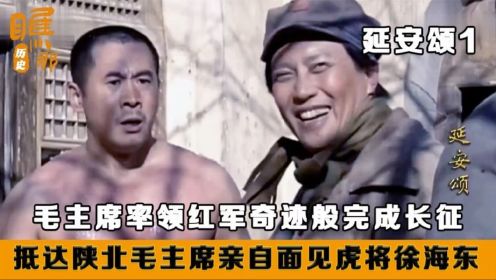 延安颂：红军长征奇迹般成功，部队抵达陕北，毛主席亲自面见虎将