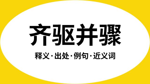 “齐驱并骤”是什么意思?