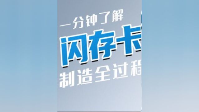 800道工序做晶圆,30天时间做芯片,造一个闪存卡太难了