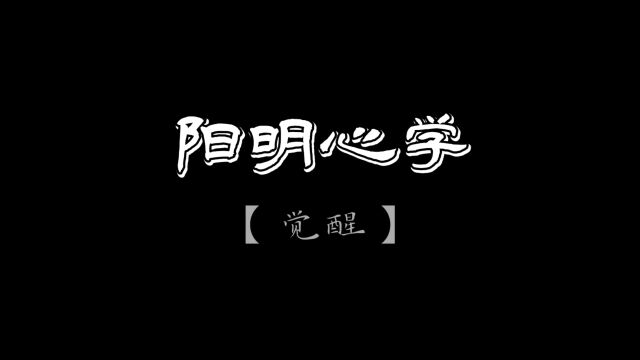 阳明心学【觉醒】