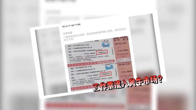 广州演出市场乱象调查:现场黄牛集聚无人管,低价兜售工作票