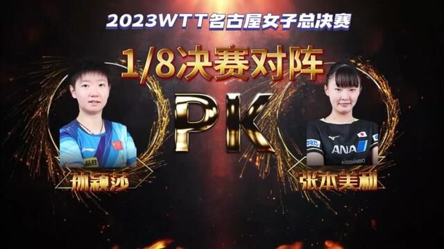 wtt名古屋女子总决赛2023抽签结果:1/8决赛对阵表#乒乓球 #孙颖莎 #陈梦 #王曼昱 #伊藤美诚