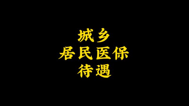 居民医保待遇