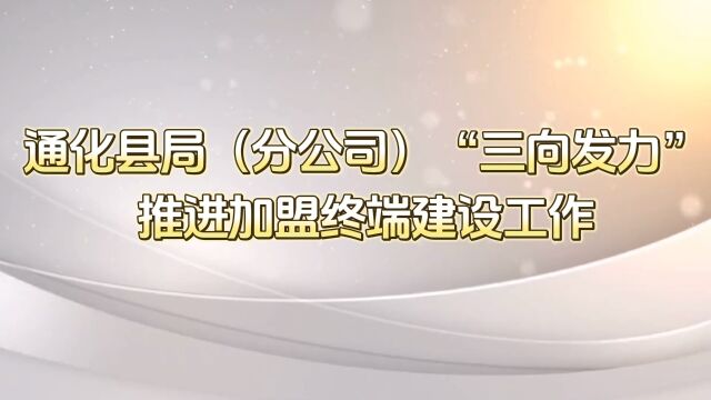 通化县局(分公司)“三向发力”推进加盟终端建设工作