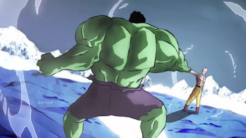 埼玉单手挡下绿巨人的全力一击#龙珠 #一拳超人 #绿巨人