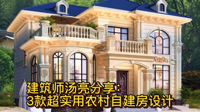 建筑师汤亮分享:3款超实用农村自建房设计