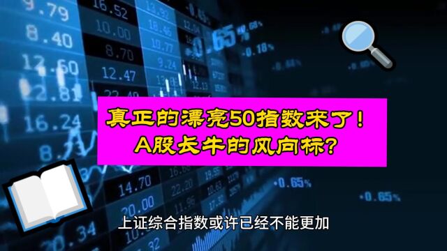 重大发布!中国真正的漂亮50指数来了?A股长牛的风向标?