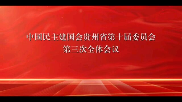 民建贵州省委十届三次全体会议召开