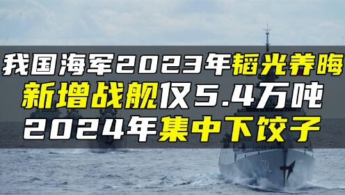 我国海军2023年韬光养晦，新增战舰仅5.4万吨，2024年集中下饺子#创作发发发