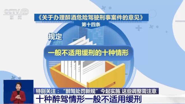 “醉驾处罚新规”28日起实施丨十种醉驾情形一般不适用缓刑