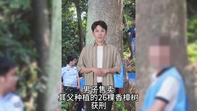 男子售卖其父种植的26棵香樟树获刑