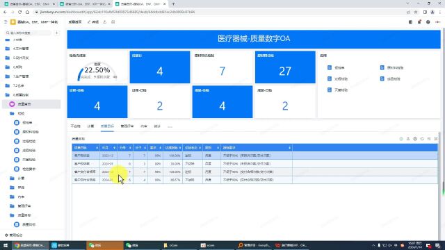 Y6.17医疗器械生产质量管理质量目标的闭环医疗器械进销存管理系统