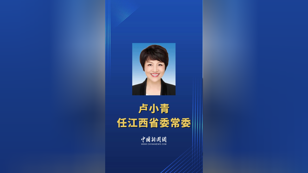 卢小青任江西省委常委