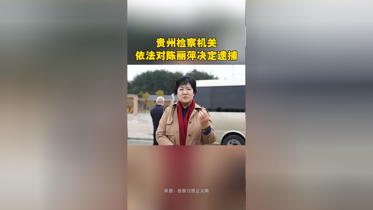 贵州检察机关依法对陈丽萍决定逮捕
