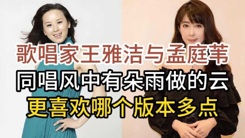 歌唱家王雅洁与孟庭苇,同唱风中有朵雨做的云,开唱听出明显区别