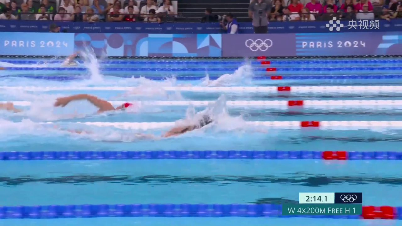 【回放】巴黎奥运会女子4x200米自由泳接力分组预赛第