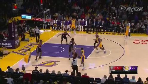《NBA全场回放》【原声回放】开拓者vs湖人第2节 拉塞尔不看人神传洛尔邓劈山