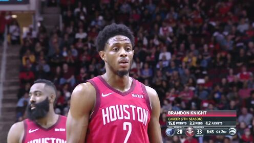 《NBA全场回放》【原声回放】灰熊vs火箭第2节 火箭5人骚传哈登终结