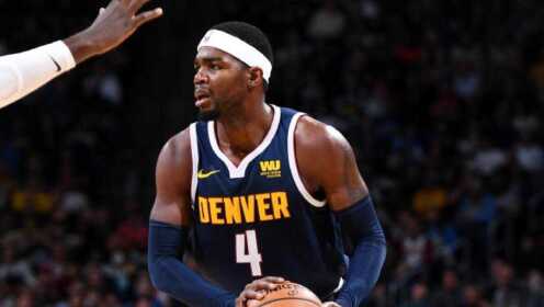 《NBA全场集锦》【扣篮】场边哈里斯一脸惊恐 米尔萨普转身补扣震惊全场