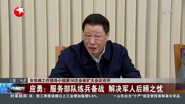 应勇:巩固军政军民团结 推动双拥工作始终走在前列