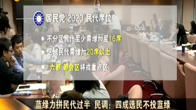 蓝绿力拼民代过半 民调:四成选民不投蓝绿