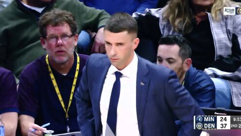 《NBA全场回放》【回放】森林狼vs掘金第2节 约基奇内线碾压篮下强打