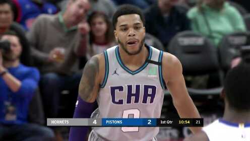 《NBA全场集锦》队友三分不中 布里奇斯篮下机智补篮手起刀落