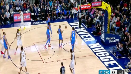 《NBA全场集锦》【原声】雷霆102-110掘金 约基奇豪取三双率队主场奏凯