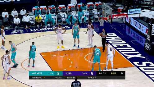 《NBA全场集锦》黄蜂vs太阳第1节 中文解说回放