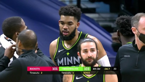 《NBA全场集锦》火箭vs森林狼第4节中文解说回放