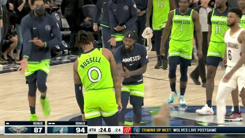 《NBA全场集锦》一招定江山！拉塞尔弧顶致命三分颜射格拉汉姆奠定胜局