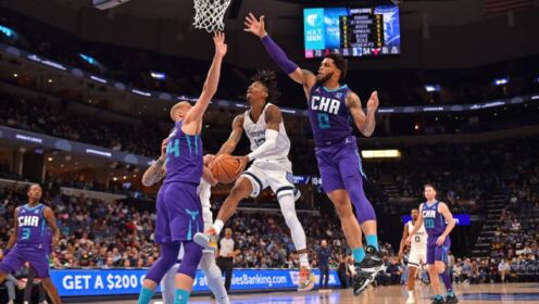 《NBA全场集锦》【球星】莫兰特vs黄蜂集锦 32+7+8一骑绝尘滑翔暴扣