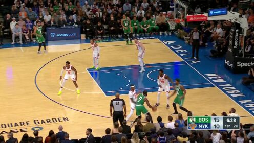 《NBA全场集锦》兰德尔虎口夺食布朗 精准制导巴雷特反击勾手命中